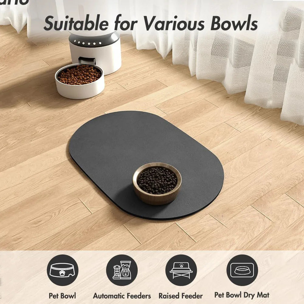 Absorbent Dog Food Mat-Dog Mat for Food and Water Bowl Quick Dry Pet Food Mat No Stains Dog Feeding Mat-Dog Water Bowl Mat