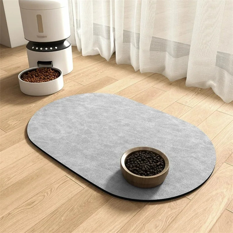 Absorbent Dog Food Mat-Dog Mat for Food and Water Bowl Quick Dry Pet Food Mat No Stains Dog Feeding Mat-Dog Water Bowl Mat