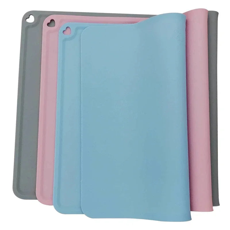 Pet Mat Waterproof Non-slip for cat Color Silicone Pet Food Mat Pet Bowl Drinking Water Pad Dog Feeding Mat Easy Clean