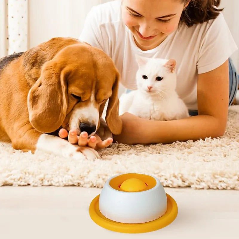 Pet Lick Mat Yogurt Licking Plate Slow Feeder for Dogs & Cats - Interactive Snack Bowl Promotes Dental Health Pet Licking Mat