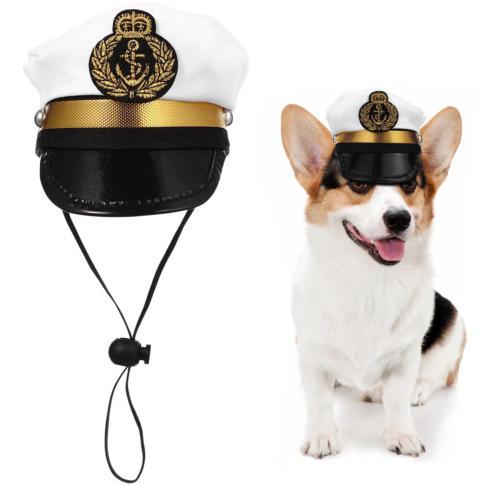 Net Pet Cap Funny Captain Halloween Hat Fancy Headgear for Puppy Dog Cat Party Dress Up Costume Accessories Photo Props