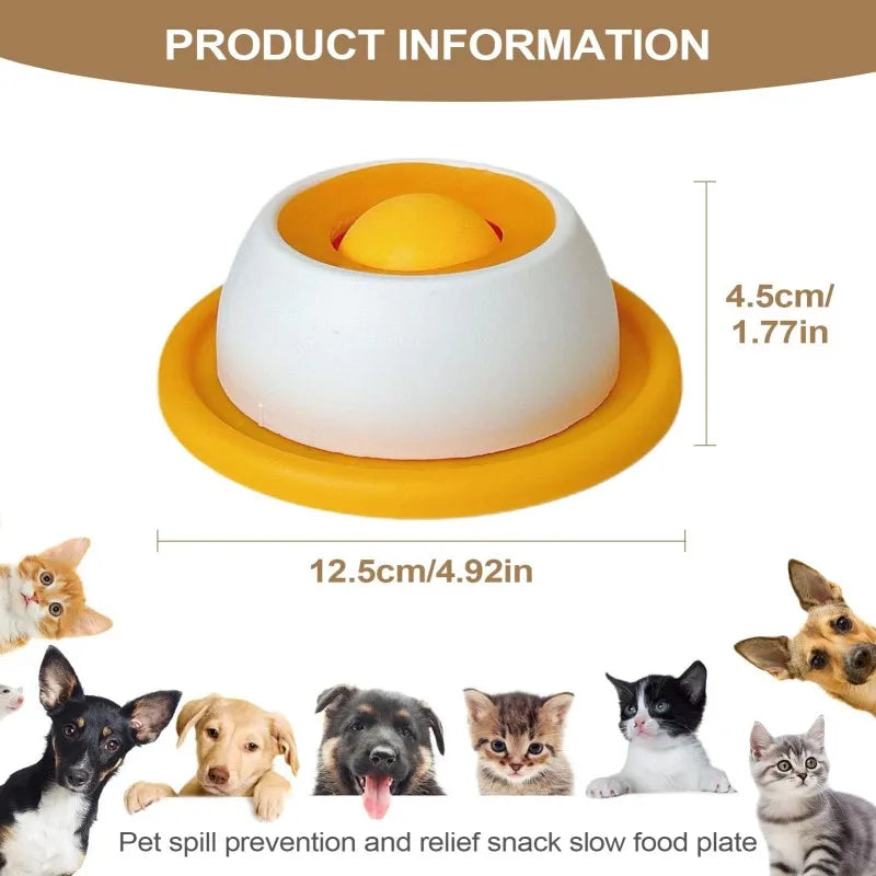 Pet Lick Mat Yogurt Licking Plate Slow Feeder for Dogs & Cats - Interactive Snack Bowl Promotes Dental Health Pet Licking Mat