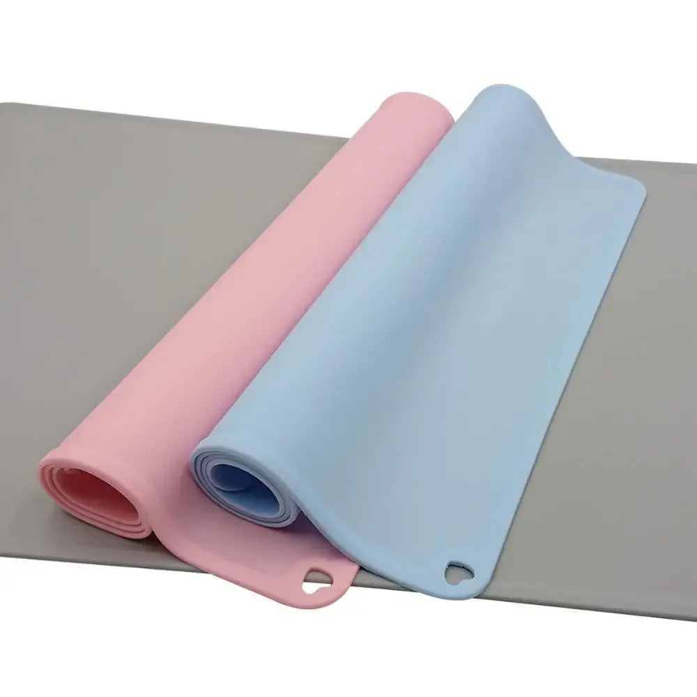 Pet Mat Waterproof Non-slip for cat Color Silicone Pet Food Mat Pet Bowl Drinking Water Pad Dog Feeding Mat Easy Clean
