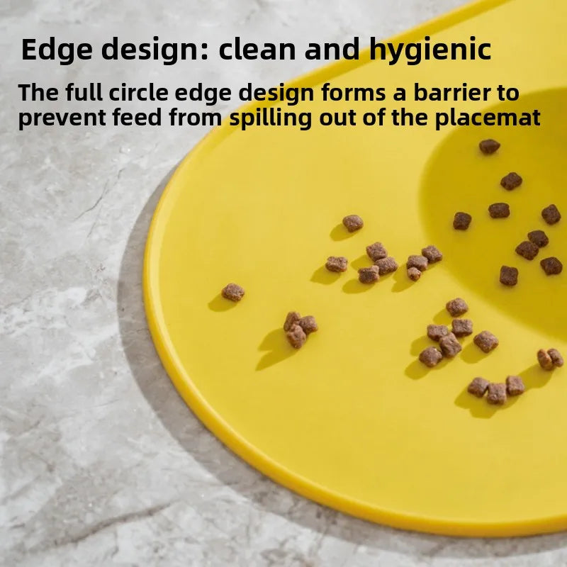 Cat Feeding Mat with Non-Slip Waterproof Design, Pet Food Mat, Compatible with Cat/Dog Bowls, Multipet Households, Dog Owners