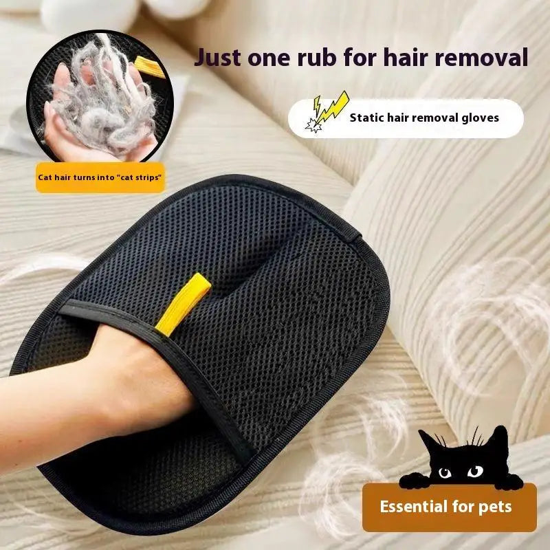 Pet Hair Remover Electrostatic Glove, Pets Grooming Gloves, High-Efficiency Pets Hairs Removal Gloves, Cat Hairs Removal Tool