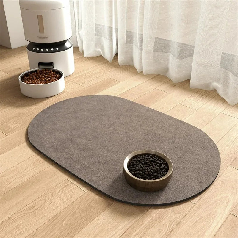 Absorbent Dog Food Mat-Dog Mat for Food and Water Bowl Quick Dry Pet Food Mat No Stains Dog Feeding Mat-Dog Water Bowl Mat