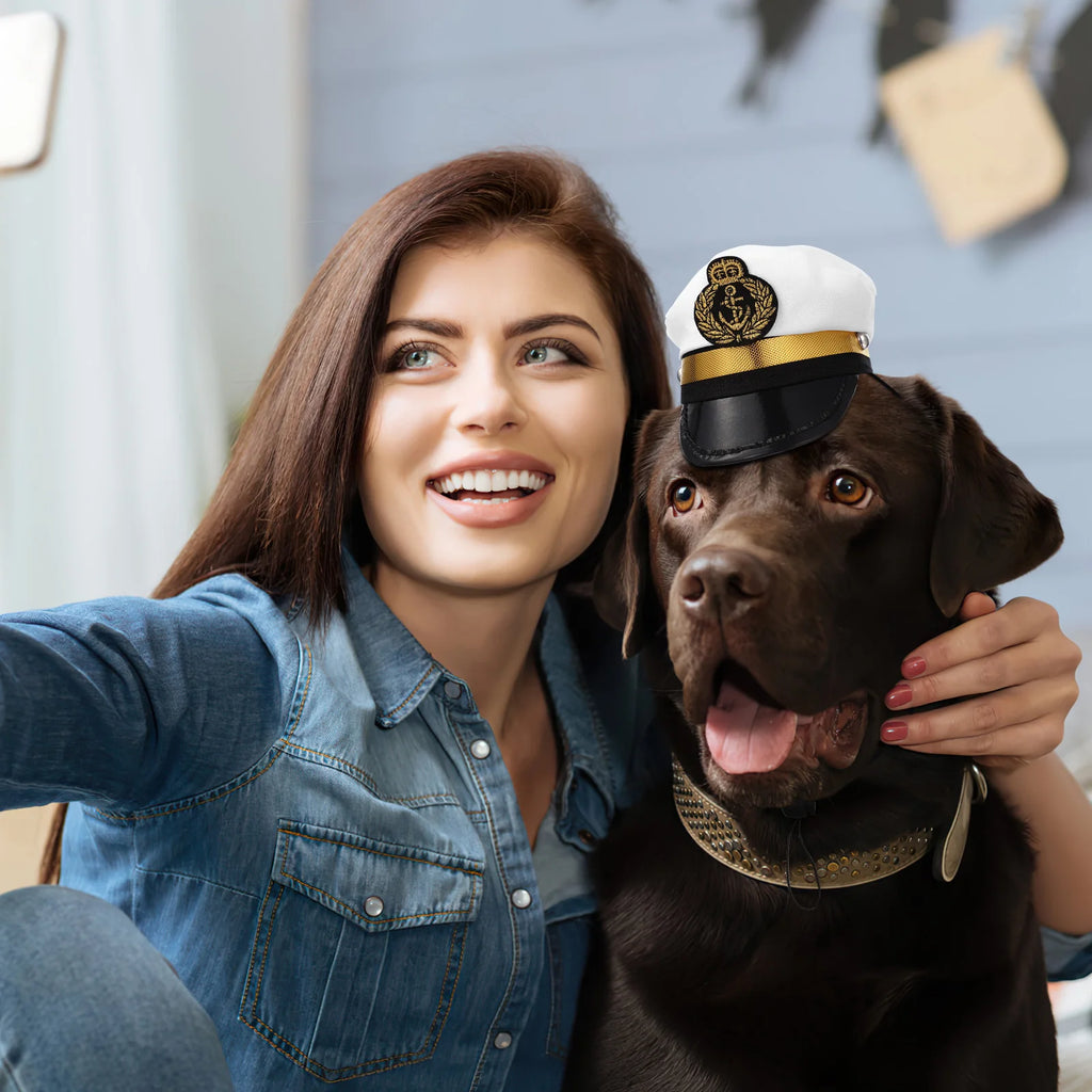 Net Pet Cap Funny Captain Halloween Hat Fancy Headgear for Puppy Dog Cat Party Dress Up Costume Accessories Photo Props